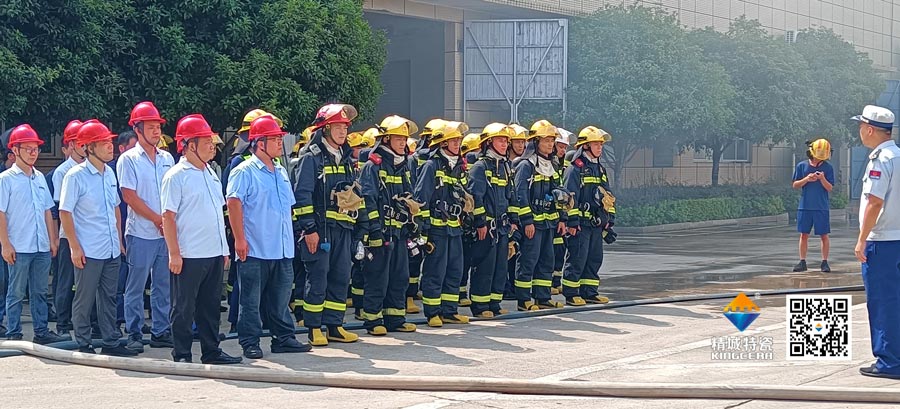湖南精城特种陶瓷有限公司积极配合消防联合演练，共筑安全生产防线